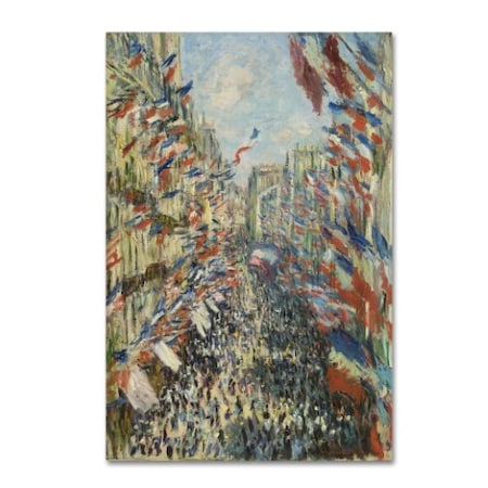 Monet 'The Rue Montorgueil In Paris' Canvas Art,30x47
